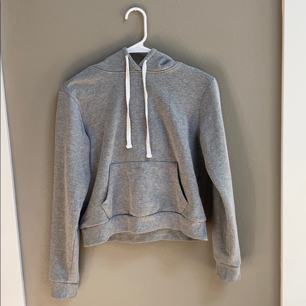 forever 21 gray crop sweat shirt